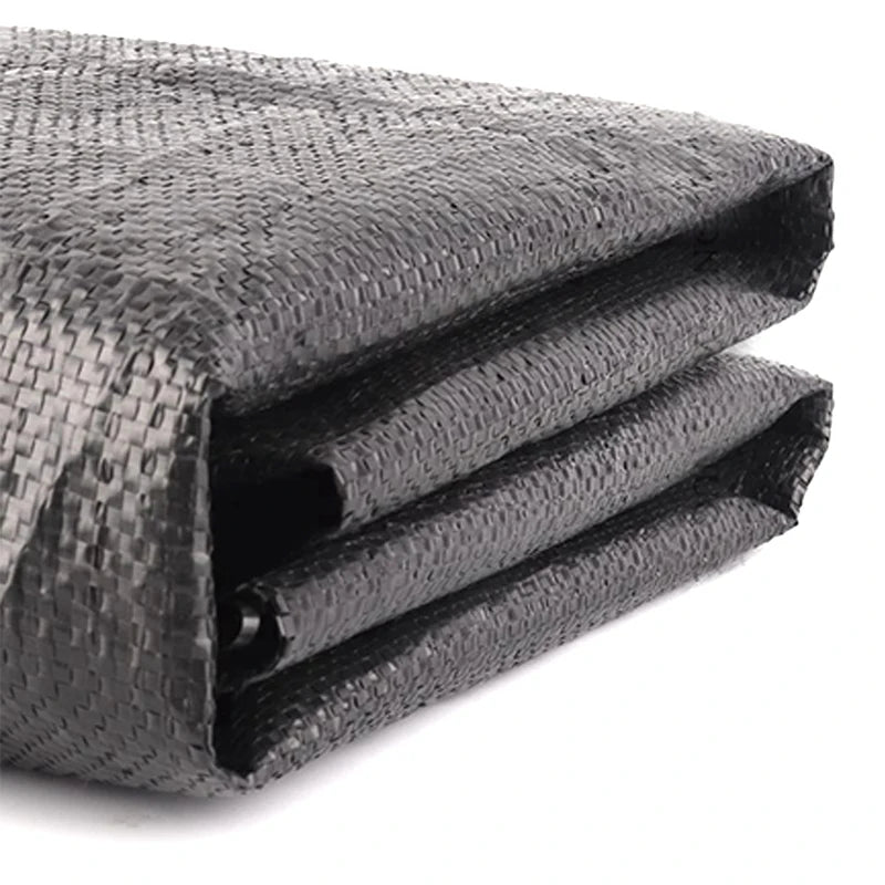 barrière anti herbe noir tissu pp maille fine résistant uv contrôleur mauvaises herbes jardin
