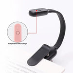 lampe lecture rechargeable usb rose bleu noir clip ajustable brightness étudiant chambre dormir