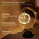 lampe table led or vintage étoile lune corde tressée romantique chambre décoration nocturne