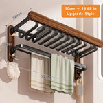 porte serviettes mural noir serviettes bain brosse dents étagère rangement moderne fixations vis 60cm
