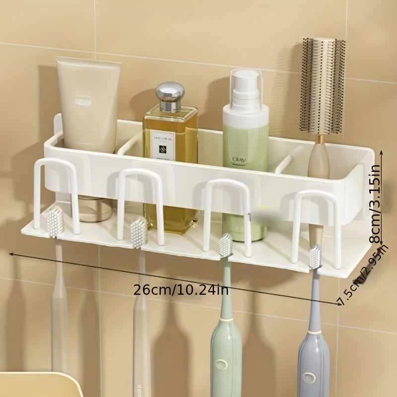 porte brosses dents gris moderne adhésif brosses dentifrice brosse toilette rasoir soins flacons 26x7,5x7,7cm