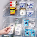 organiseur réfrigérateur transparent moderne adhésif plusieurs compartiments rangement cuisine ecofriendly
