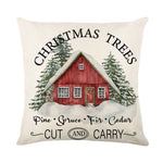 coussin carré noël arbre renne guirlande bonhomme neige décoration maison traditionnel opacité fixe