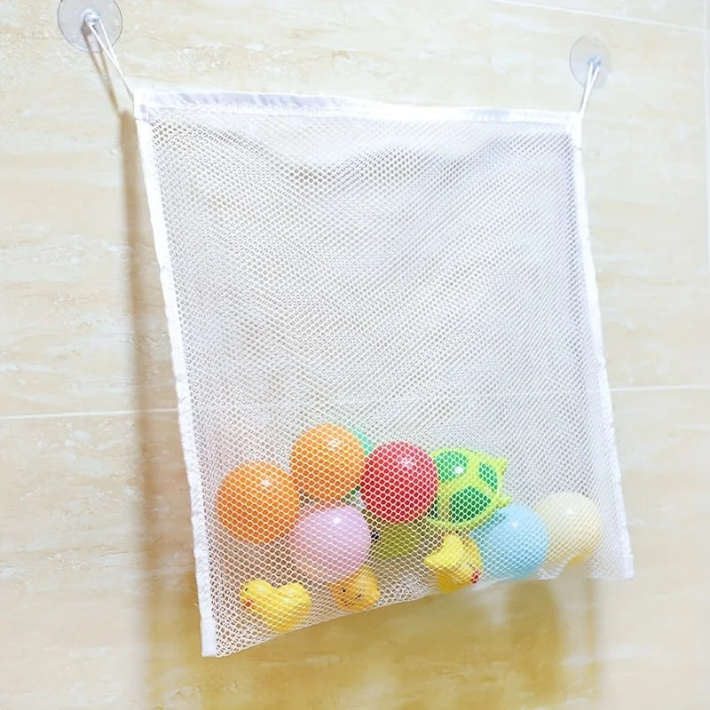 sac suspendu bain ventouses filet blanc jouets séchage rapide animaux balles