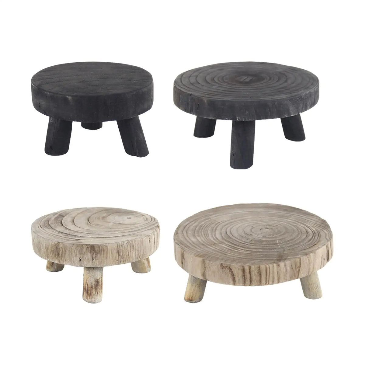 support plante bois rustique minimaliste jardin intérieur extérieur pot fleuri balcon patio ornement décoration