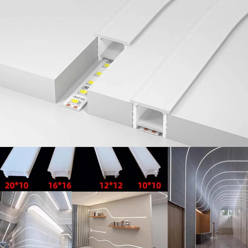 Tube LED encastrable flexible silicone blanc