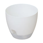 Pots fleurs blancs modernes plastique opaques plantes vertes 13cm capacité grande
