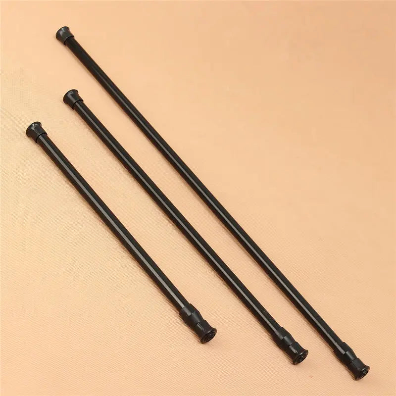 rideau douche tige noire extensible adhésif moderne respectueux environnement 55 90 cm