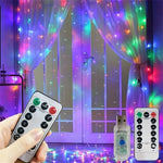 rideau lumineux led multicolore étoiles translucide moderne télécommande usb 3m 100leds