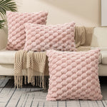 taies d'oreiller douces coussins carrés gris rose jaune moderne non toxiques polyester coton brodés
