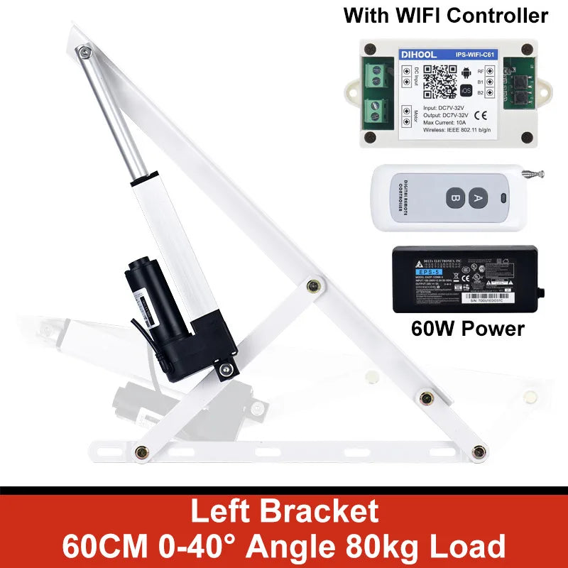 support charge électrique pliable blanc moderne moteur électrique lisses opaques lit