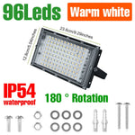 projecteur led extérieur moderne 220v noir 4vis 4rondelles 2clous 274mm139mm