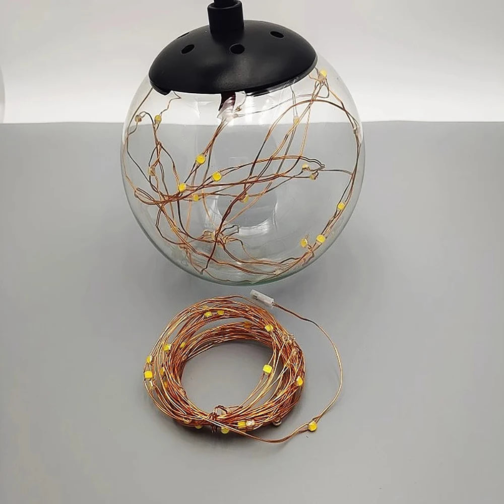 guirlande lumineuse cuivre jaune noir led moderne connecteur électrique 24v trois couleurs
