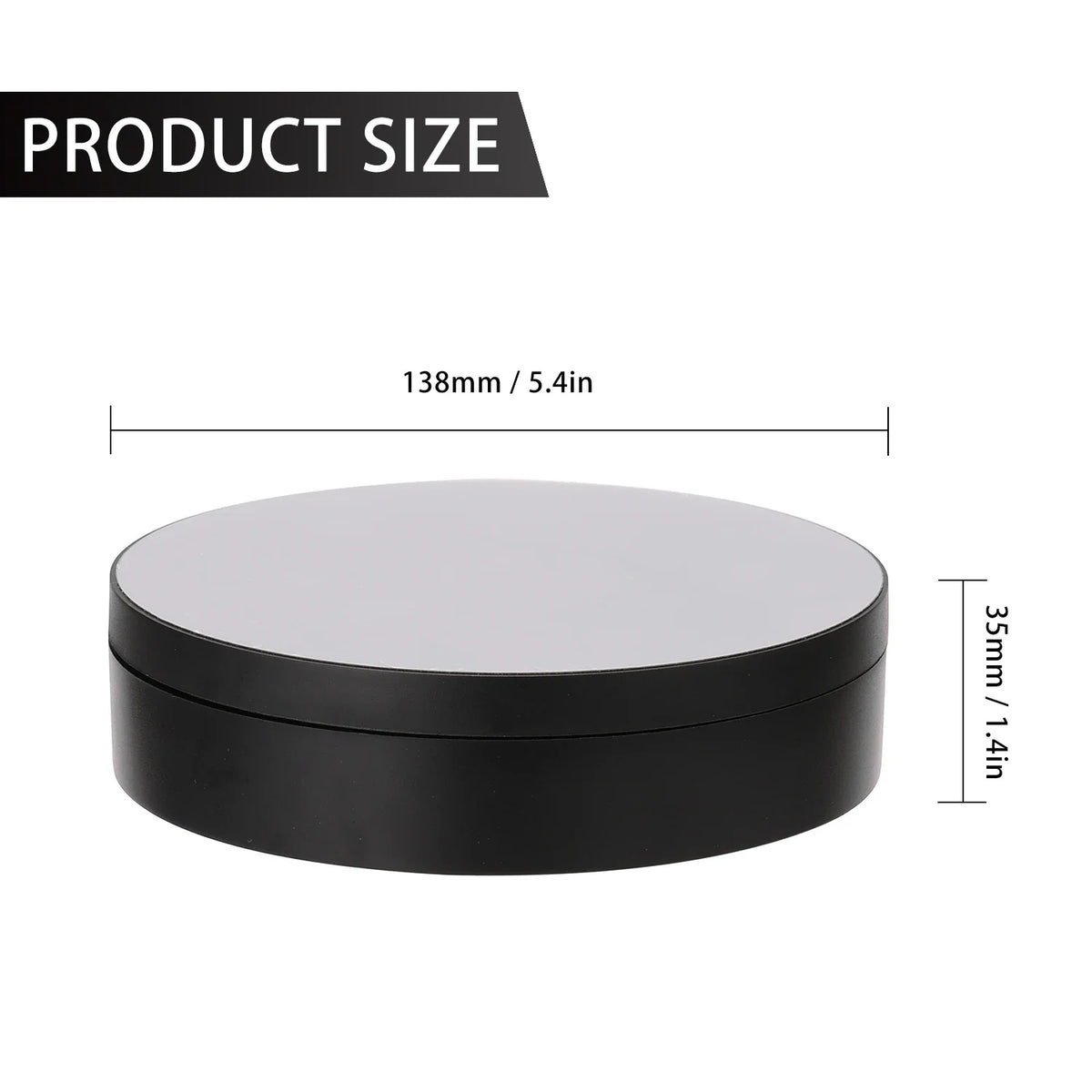 support rotatif électrique blanc noir moderne plateau tournant rechargeable bijoux adhésif câble usb