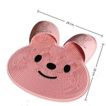 tapis bain antidérapant blanc rose ventouse exfoliation massage pieds mignon salle bain sécurité