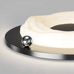 plafonnier led moderne noir blanc rond ondulé opacité éclairage surface tactile minimaliste chambre salon