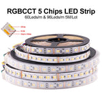 ruban led flexible rgb blanc chaud ip65 60leds adhésif moderne étanche 5m