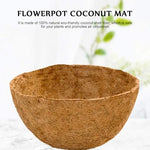 cache pot fibre noix coco marron texture naturelle moderne écologique chaînes métalliques balcon jardin