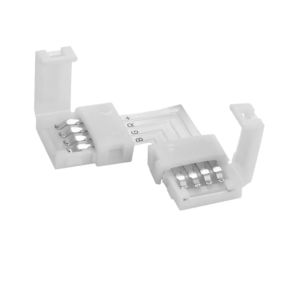 connecteurs led angle 90 degrés blanc pin rgb 12v clips instructions guide