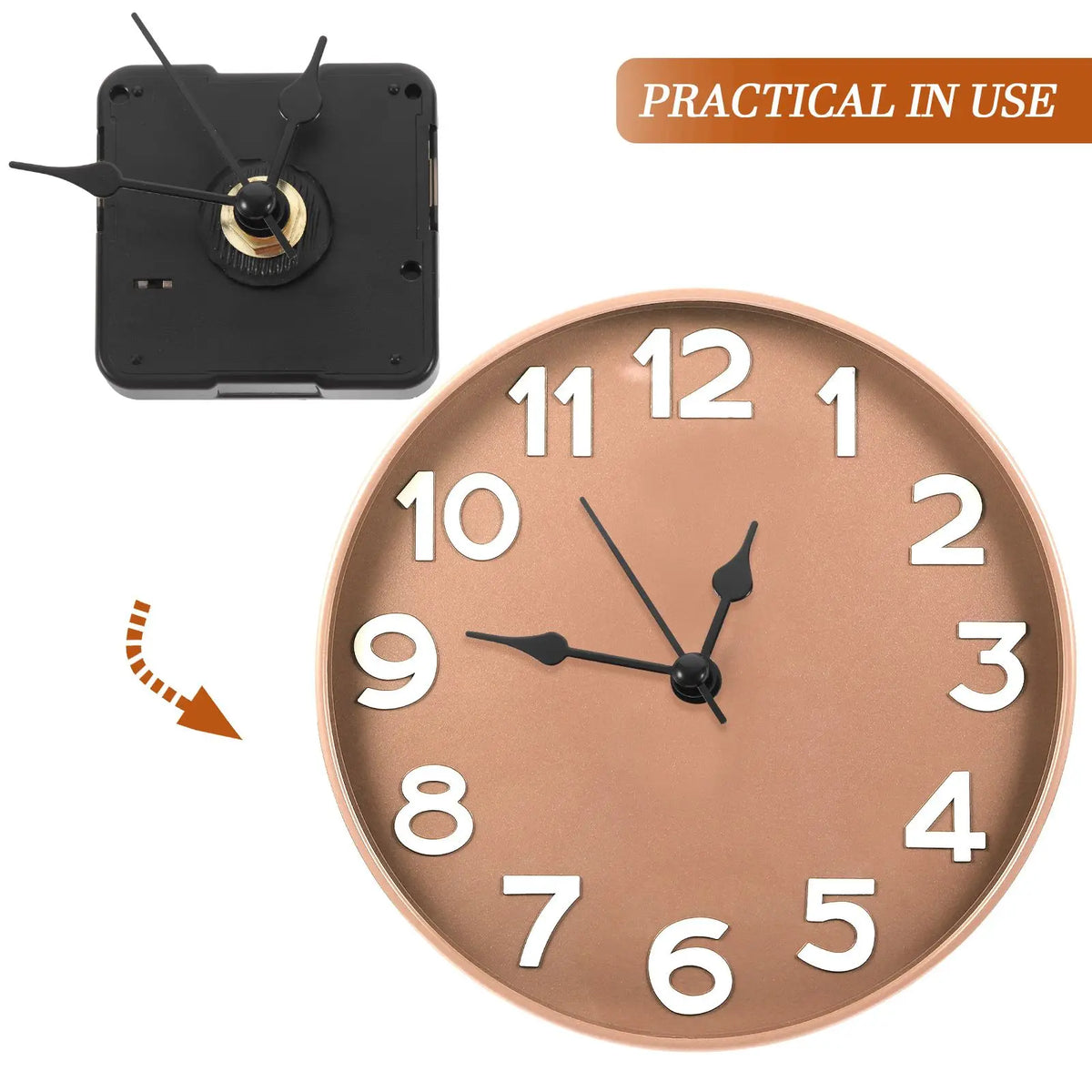 mouvement montre noir doré classique kit réparation aiguilles horloger bricolage fixations montre