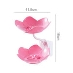 support savon fleur lotus rose vert violet moderne adhésif salle bain douche