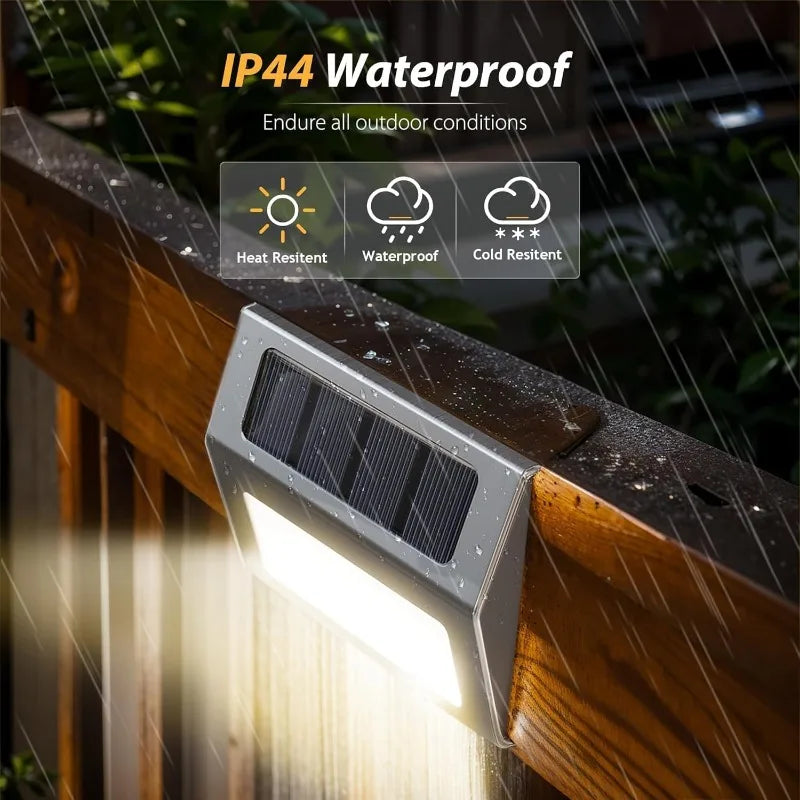 lampe solaire murale led argentée ip44 moderne autonome contrôle tactile
