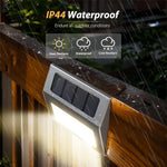 lampe solaire murale led argentée ip44 moderne autonome contrôle tactile