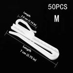 crochets rideau blancs opaques coton lisses modernes réglables pack 50pcs maison