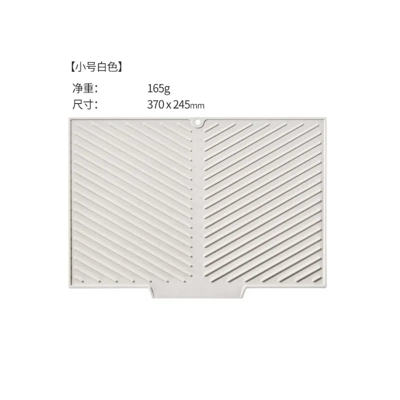 tapis cuisine silicone gris violet rayures diagonales moderne antidérapant respectueux environnement opaquet adhésif