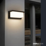 applique murale led moderne noire blanche ip65 vis fixations aluminiumextérieur