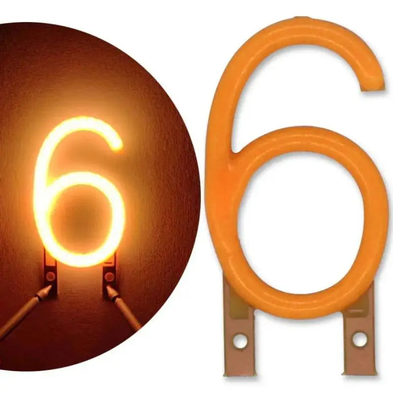 numéros lumineux orange clips câbles modernes diy décoration fêtes led filaments