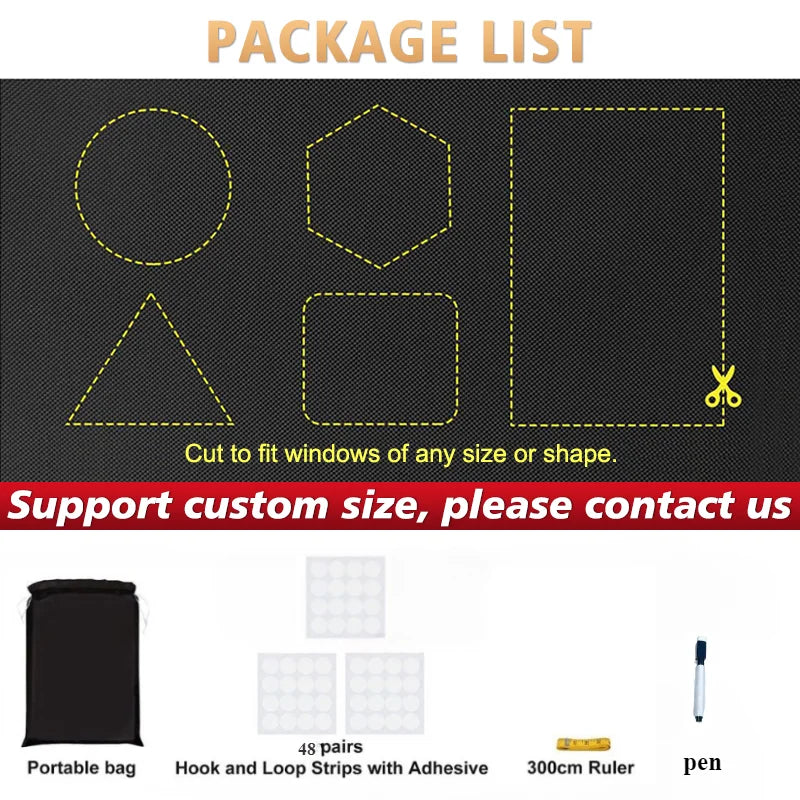voile fenêtre noir opacité totale moderne adhésif portable sac règle crayon
