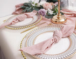 serviettes table coton 100% rose pâle classiques durables 40cm*40cm maison