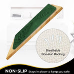tapis bain doux antidérapant rapide absorbant moderne feuilles palmier vert foncé