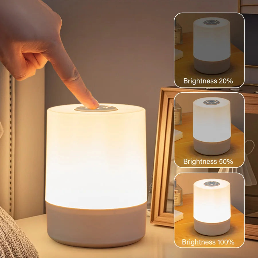 lampe tactile sans fil veilleuse led rechargeable moderne minimaliste blanc boisclair