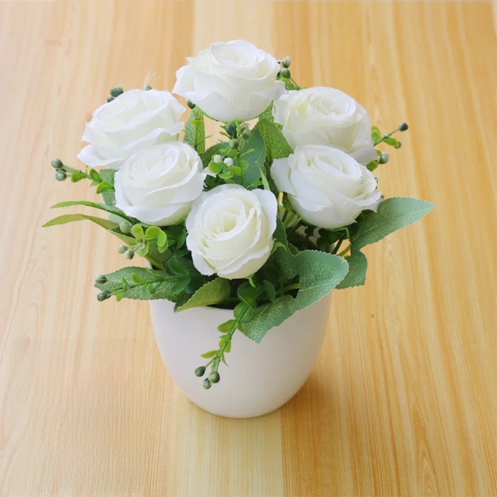 bouquet fleurs artificielles rose blanche violette jaune rouge intérieur décoration moderne minimaliste