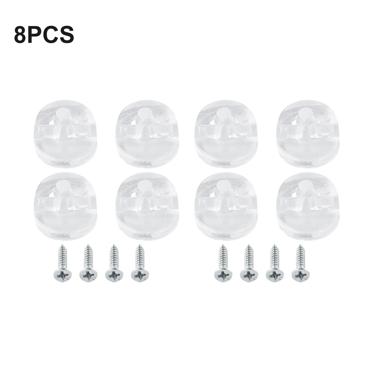 Détail des clips de fixation en plastique pour miroir