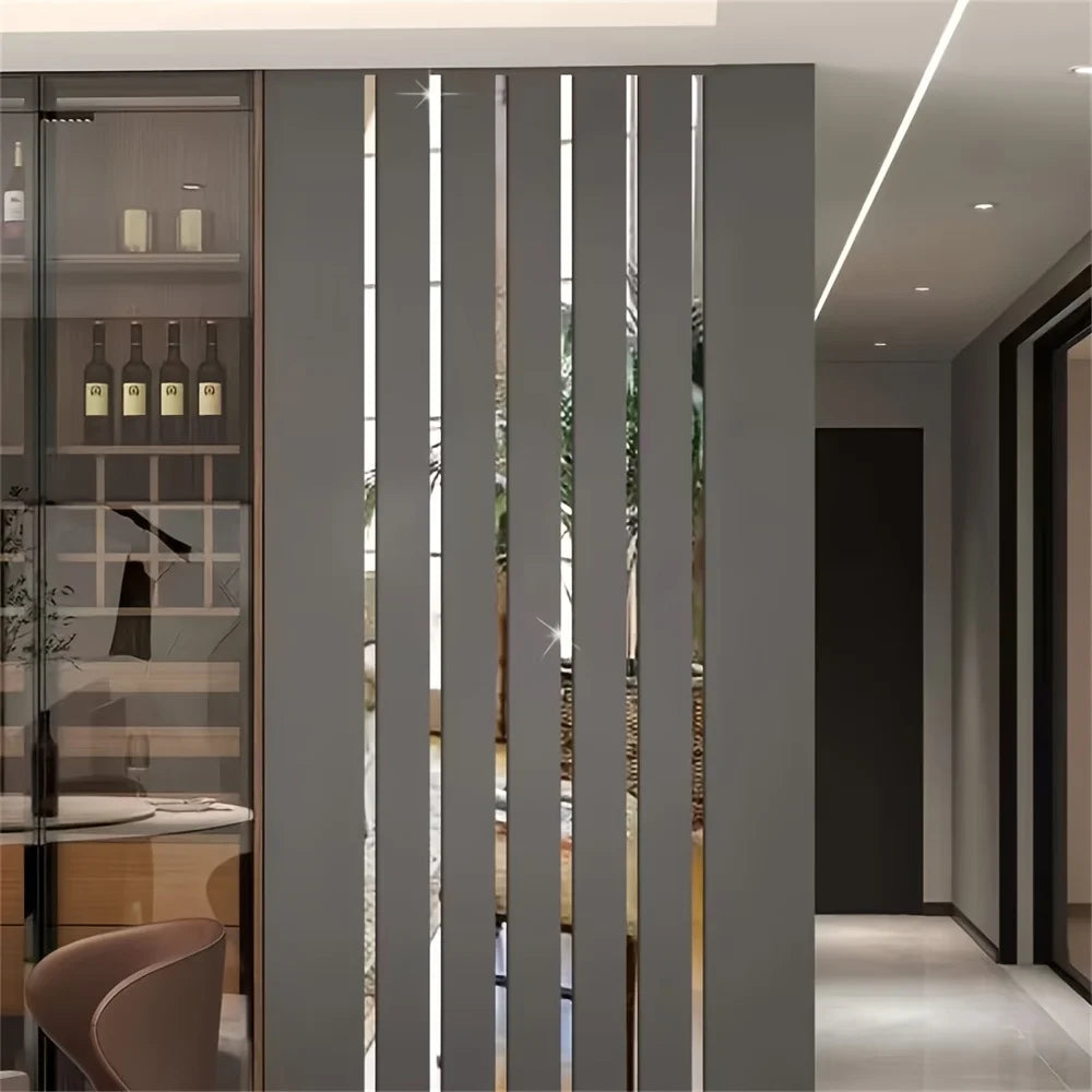 panneaux decoratifs murales rayures verticales motifs floraux modernes adhésifs gris blanc bleumarine minimalistes chambre