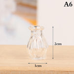 vases porcelaine transparents rayures verticales modernes accessoires maison poupée décoration chambre fleurs sèches