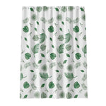 rideau douche moderne feuilles tropicales blanc vert opacité crochet douche toilettes imperméable séchage rapide