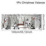rideau noël blanc motifs flocons arbres eyelets polyester opaque traditionnel