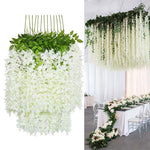 guirlande florale artificielle 12 pièces couleurs multiples décoration intérieure mariage romantique cascade fleurs vertes