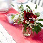nappe table festive polyester bleu vert jaune violet rouge rose texturée événementiel mariageDecoration