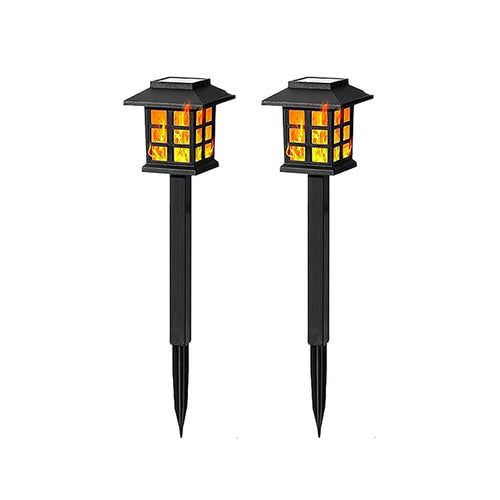 décoration extérieure solaire 10 LED lanterne noire japonaise festive halloween patio jardin