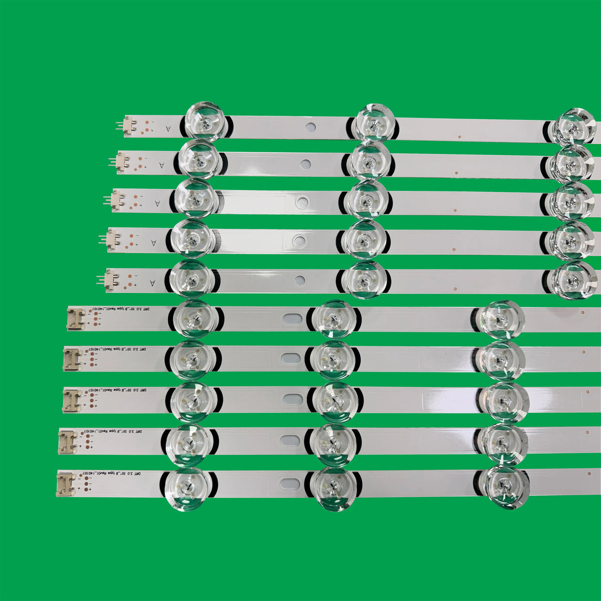 bande lumineuse led blanc vert transparent moderne télévision fixations inclusées