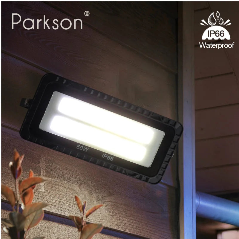 projecteur led noir moderne ip66 220v 50w 100w 200w extérieur mur tringle câbles