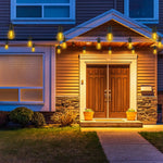 guirlande lumineuse solaire extérieure ip65 led ampoules vintage édison 15mètres télécommande résistante météo facile