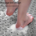 tapis bain antidérapant perforé gris blanc points massage 35x70cm salle bain moderne fonctionnel