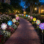 lumière solaire multicolore moulin vent moderne patio extérieur led changeante couleur