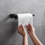 porte serviettes mural adhésif acier inoxydable noir moderne sans motif papier toilette serviettes violettes